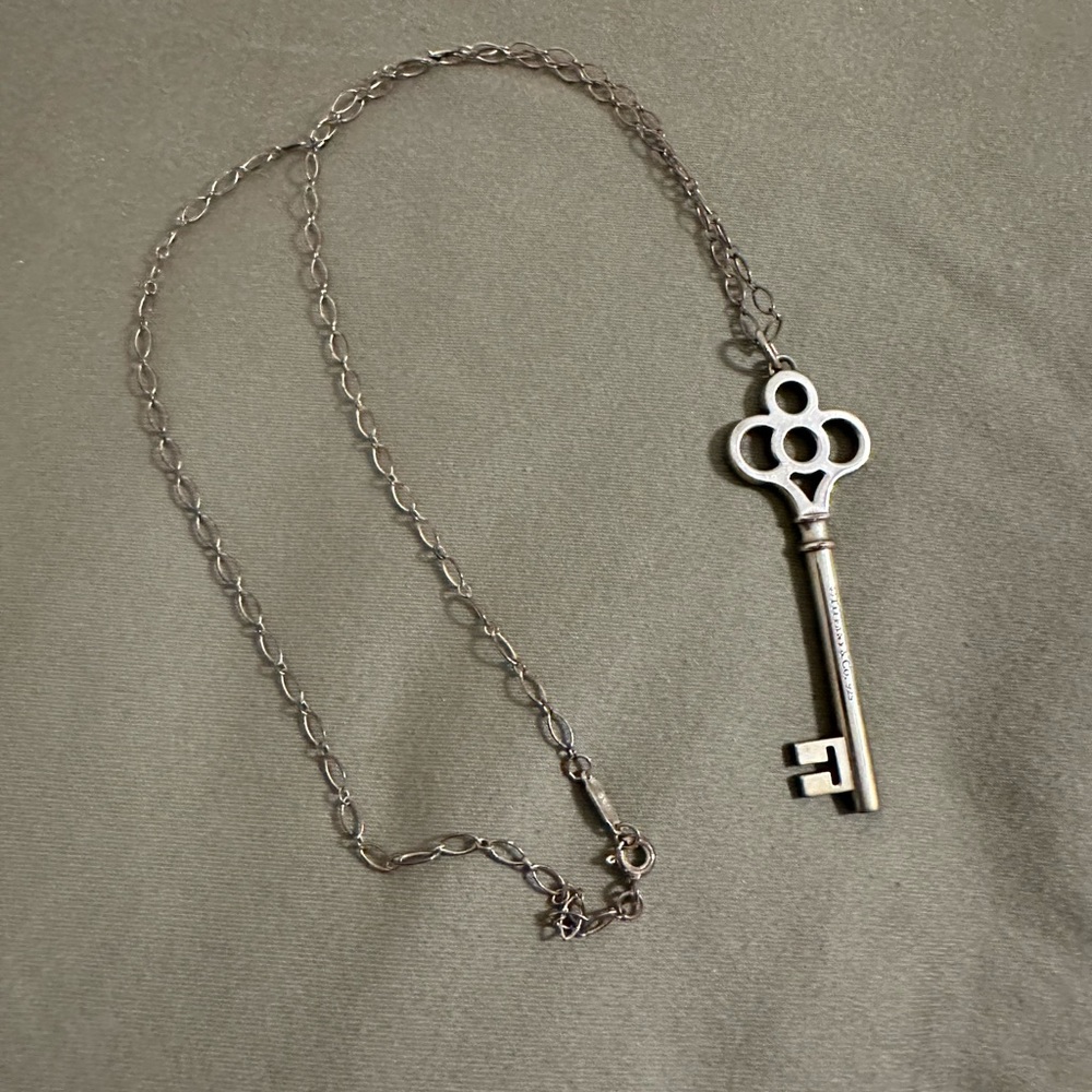 Tiffany & Co. Silver Key Necklace